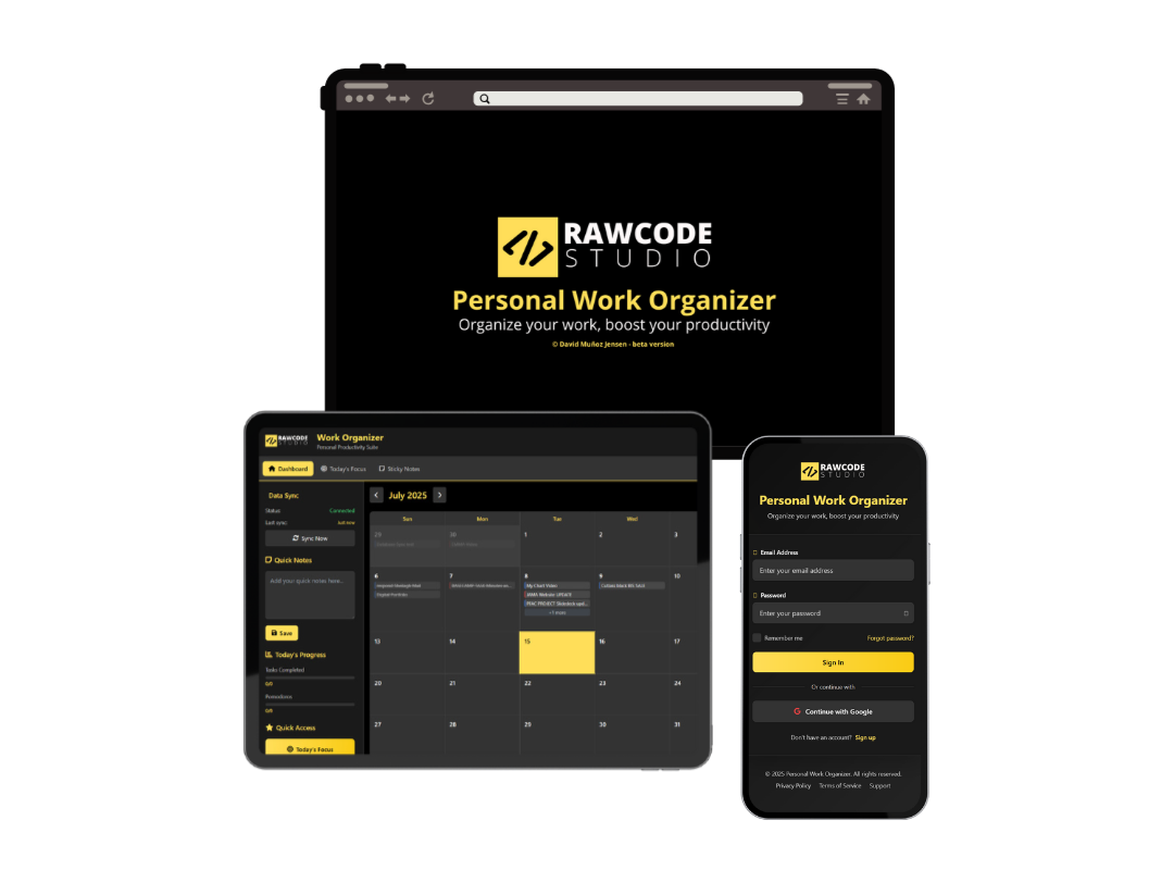 Personal Work Organizer